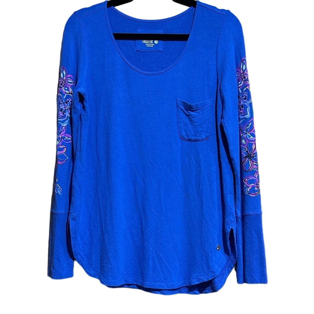 Lilly Pulitzer Luxletic Kerah Lounge Tea Moonlight Madness Garden Size S - GUC